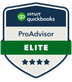 QuickBooks ProAdvisor Program Elite badge indicating certification.